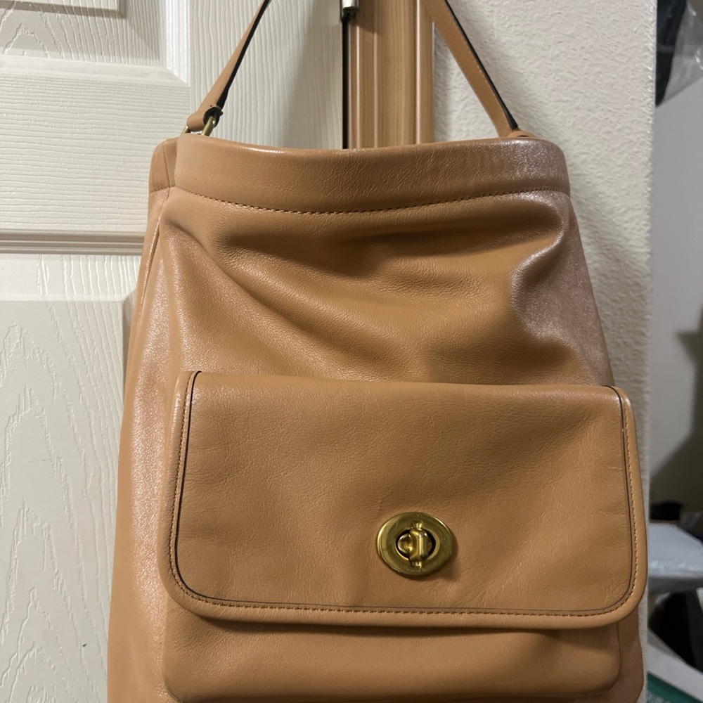 Coach Vintage Coach Legacy Bucket Bag Tan Leather Bag